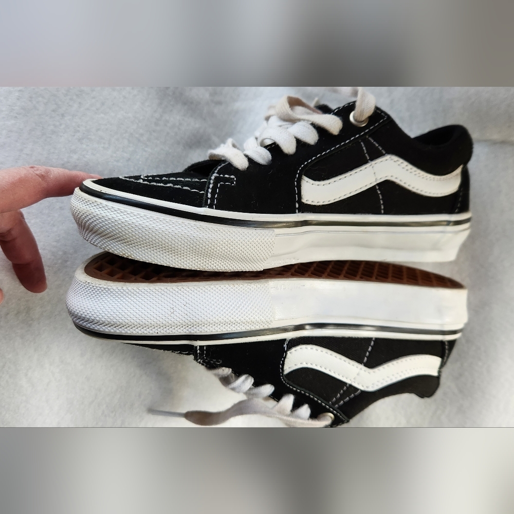 Vans skater shoes, mens, black w white